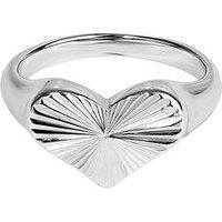 The Love Collection Waterproof Stainless Steel Heart Ring