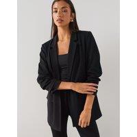 The Very Collection Ultimate Ruched Sleeve Blazer - Black