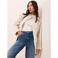 Mint Velvet Neutral Drawstring Jacket