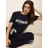 Mint Velvet Navy Iconic Graphic T-Shirt