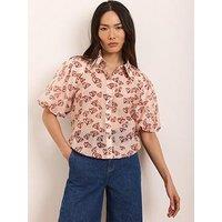 Mint Velvet Heart Print Puff Sleeve Shirt