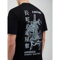 River Island Kanazawa Snake Graphic T-Shirt - Black