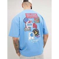 River Island Multi Badging Usa Graphic T-Shirt - Blue