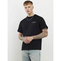 River Island Membership Floral Graphic T-Shirt - Black