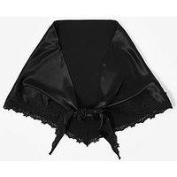 Mint Velvet Lace Trim Scarf - Black