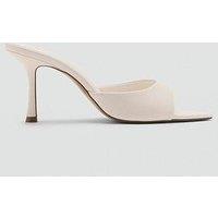 Mango Pointed Heel Sandals - Ecru