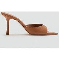 Mango Pointed Heel Sandals - Beige