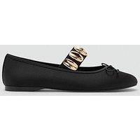 Mango Ballerina With Metallic Appliqu&Eacute; Straps - Black