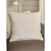 Paoletti Lustre Velvet 50X50 Feather Cushion Ivory - Feather Filled
