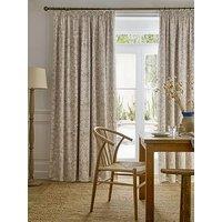 William Morris At Home Sunflower Lackout Lined Header Tape Curtains Hessian Natural