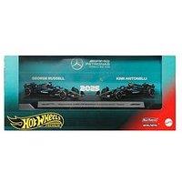 Hot Wheels Premium & Mercedes Benz 2-Pack: George Russell & Kimi Antonelli Racecars
