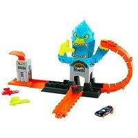 Hot Wheels City Gorilla Slam Attack Playset & Toy Car, Multiple Ways To Play, Speed Snap Track
