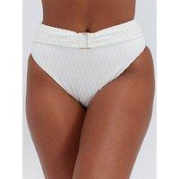 Boux Avenue Riad Texture High Waist Brief - Ecru