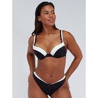 Boux Avenue Agadir Push Up Bikini Top - Black Mix