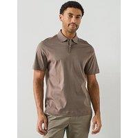 Mango Short Sleeve Polo Shirt - Brown
