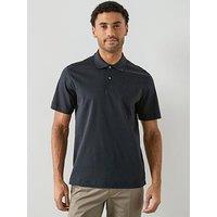 Mango Short Sleeve Polo Shirt - Navy