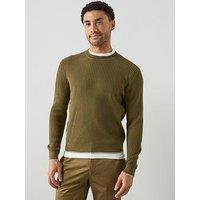 Mango Warrior Knitted Jumper - Khaki