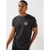 Versace Jeans Couture V-Emblem Patch Slim Fit T-Shirt - Black