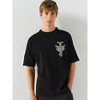 Versace Jeans Couture Triton Side Band Relaxed Fit T-Shirt - Black