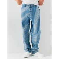 Versace Jeans Couture Lasered Loose Jeans - Blue