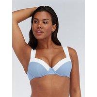 Boux Avenue Rivoli Balconette Bikini Top - Blue Mix