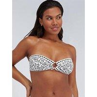 Boux Avenue Samoa Bandeau Bikini Top - Ivory Mix