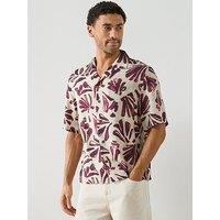 Mango Mino Short Sleeve Resort Shirt - Purple