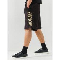 Versace Jeans Couture Foil Logo Jersey Regular Fit Shorts - Black