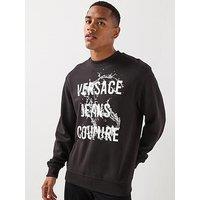 Versace Jeans Couture Splash Regular Fit Sweatshirt - Black