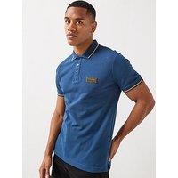 Versace Jeans Couture Metal Badge Polo Shirt - Blue