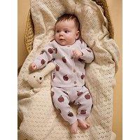 Lil Atelier Baby Girls Apple Knitted Cardigan - Light Pink