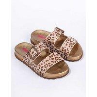 Ipanema Classy Kids Animal Print Sliders - Brown