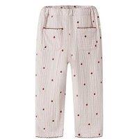 Lil Atelier Miin Girls Apple Embroidered Co-Ord Trousers - Light Pink