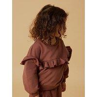 Lil Atelier Mini Girls Frill Sweat - Red