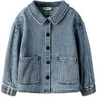 Lil Atelier Mini Girls Co-Ord Denim Shirt - Blue