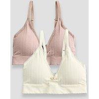 The Very Collection 2 Pack Pointelle Seamless Bralette