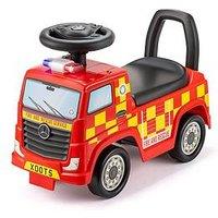 Xootz Mercedes-Benz Fire Truck Foot To Floor Ride On - Red
