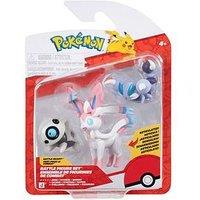 Pokemon Battle Figure 3 Pack - Features 2-Inch Aron And Skorupi And 3-Inch Sylveon Battle Figures