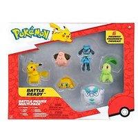 Pokemon Battle Figure 6 Pack - Features 2-Inch Pikachu, Joltik, Galarian Darumaka, Riolu, Chikorita And Cleffa Battle Figures