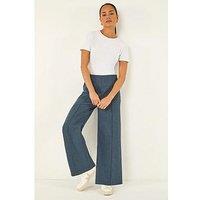 Roman Petite Pintuck Wide Leg Stretch Trouser