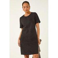 Roman Petite Faux Suede Stretch Shift Dress