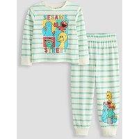 The Very Collection Sesame Street Stripe Pyjama Set - Green