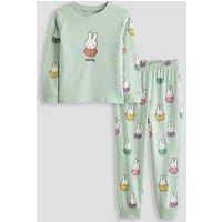 Miffy All Over Print Long Sleeve Pyjama Set - Green