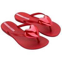 Ipanema Maxi Fashion Heart Hardware Flip Flop - Red