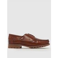 Schuh Paris Leather Boat Shoe - Brown