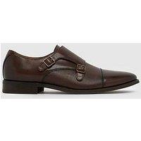 Schuh Rocky Leather Monk Shoe - Brown
