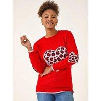 Roman Animal Heart Detail Knit Jumper