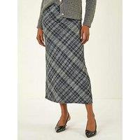 Roman Check Shadow Panel Skirt