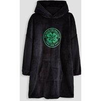 The Very Collection Celtic Fc Crest Hooded Blanket - Black