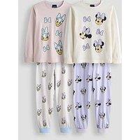 The Very Collection 2 Pack Minnie Mouse Long Sleeve Pyjama Set - Pink